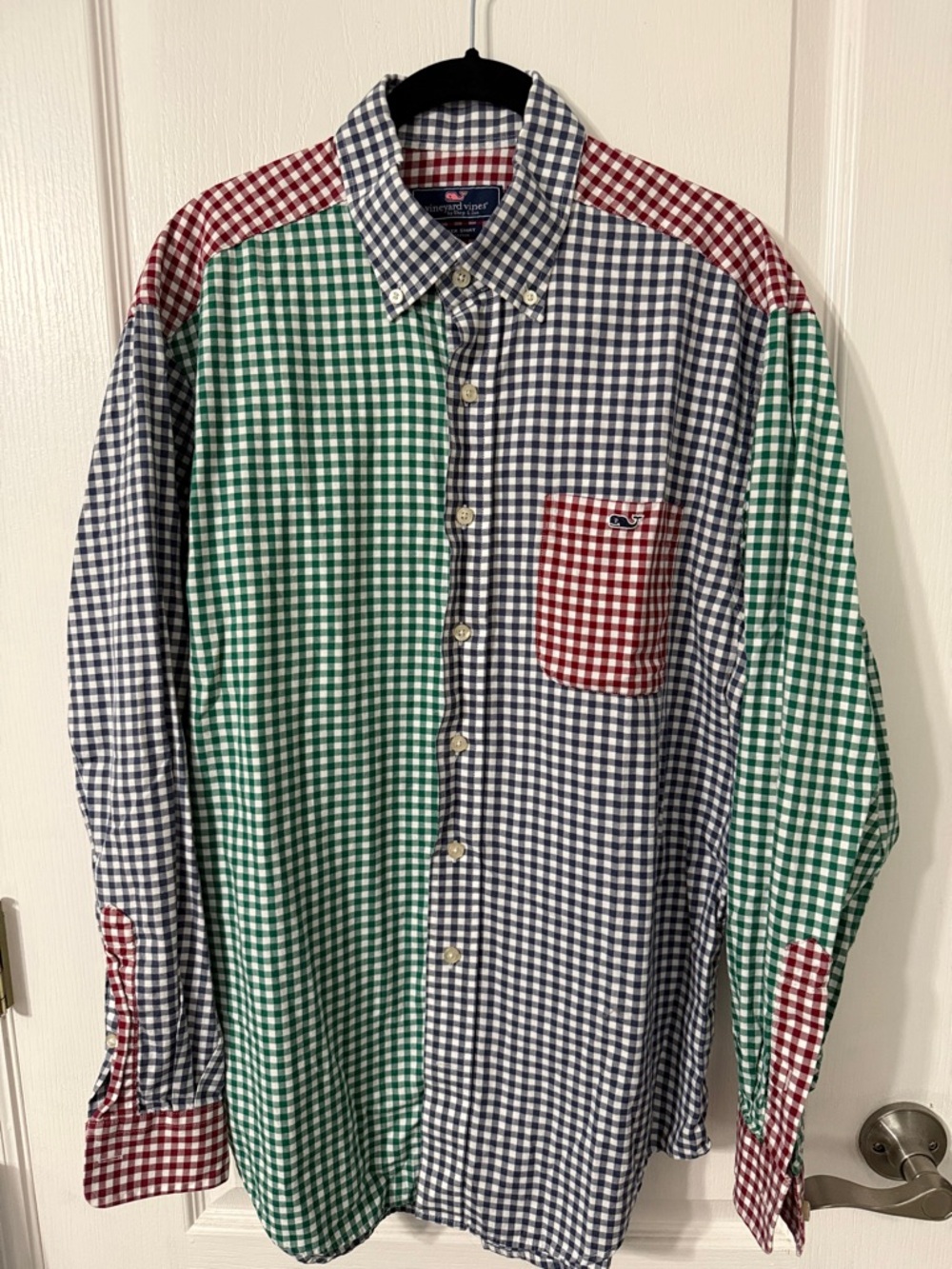 Vineyard Vines Multi-Gingham Button-Down Shirt - Green/Blue/Red